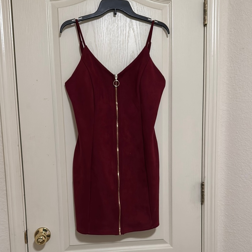 Red Spaghetti Strap Mini Dress